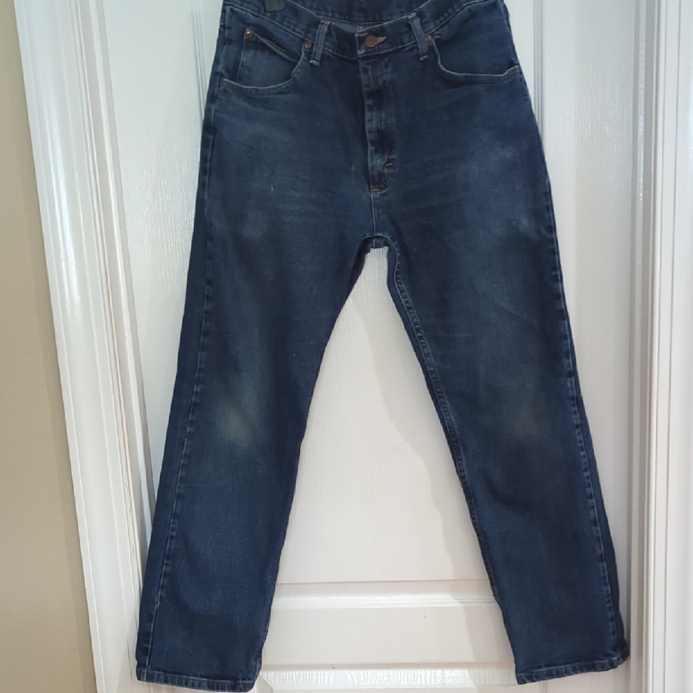 Wrangler Men's Straight Leg Dark Blue Jeans